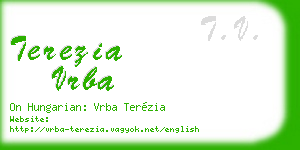 terezia vrba business card